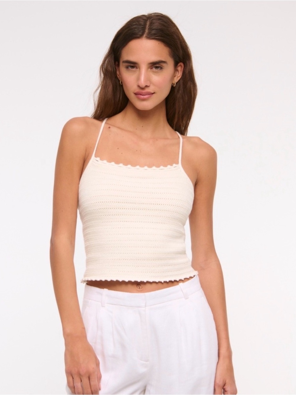 Abercrombie & Fitch Crochet-Style Cami Tank Top